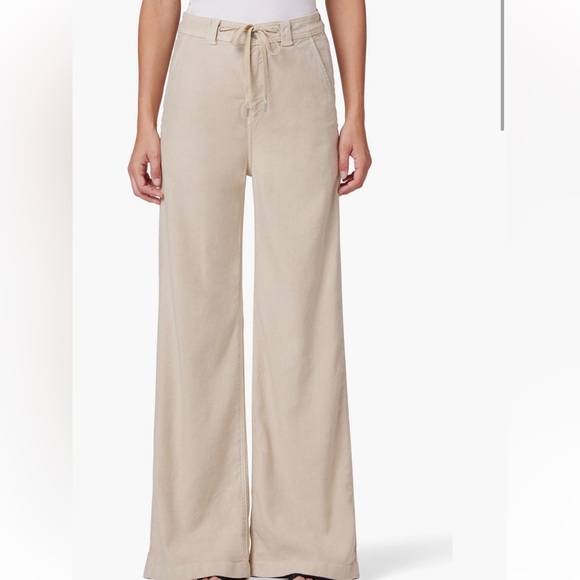Hudson Jeans Pants - Women's Beige Wide-Leg Pants
